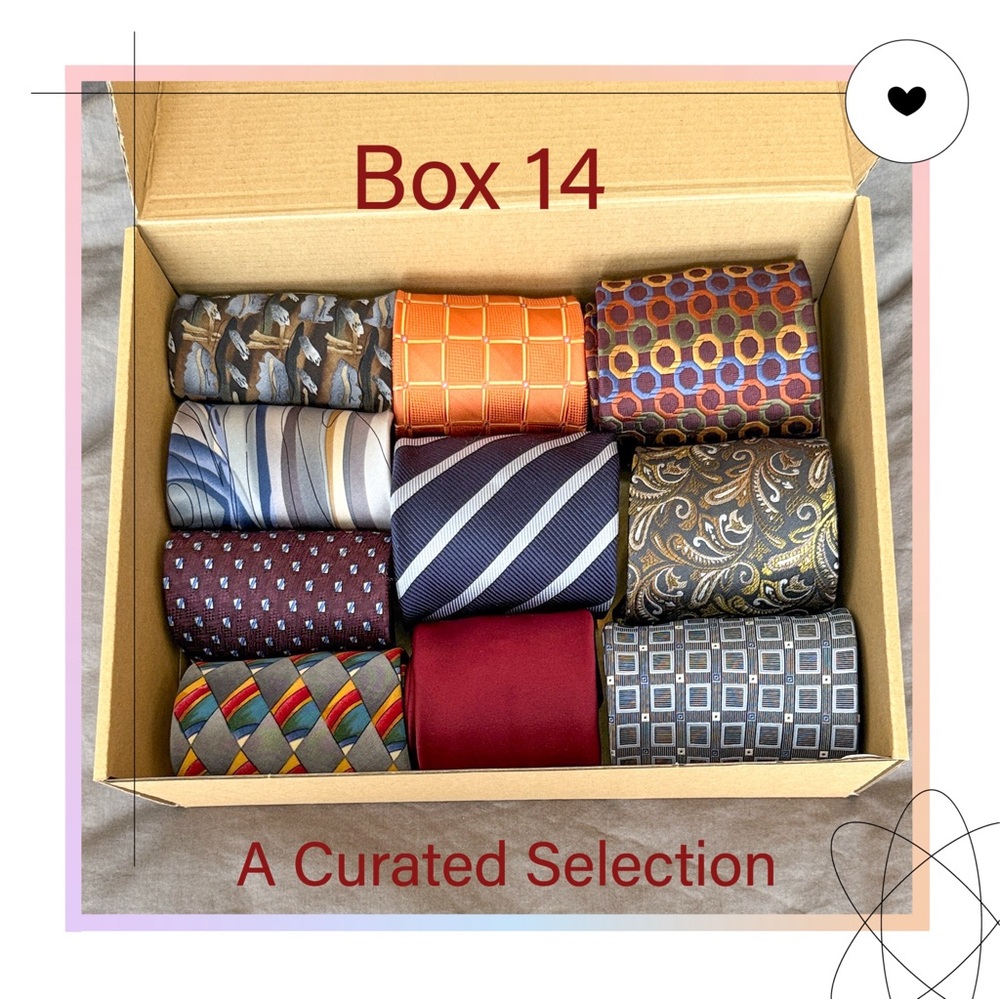 Box 14 Men's Tie Gift Set - Assorted Multi-Color Neckties